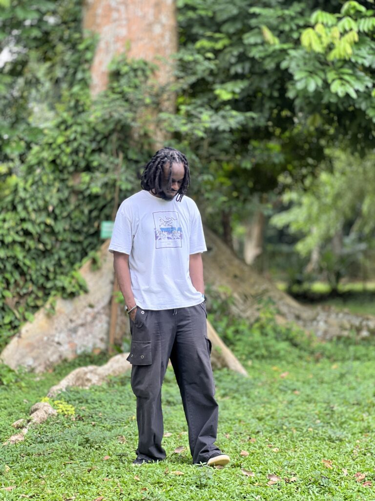 Ovie walking with trees